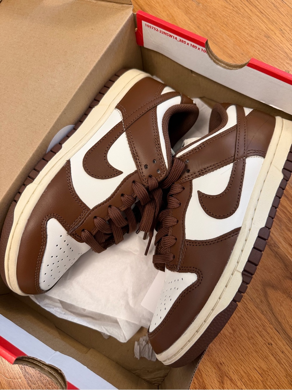 Nike women’s Brown and White Low-Top Sneakers
